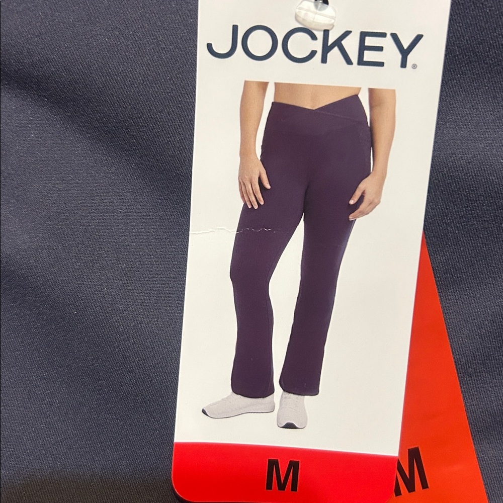 NWT Jockey Crosswaist Yoga Pants Plum Color size M